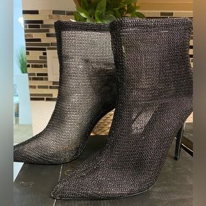 Mesh Stiletto Booties